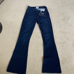 Paige High Rise Bell Canyon blue jeans. Fit and flare